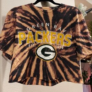 Green Bay packers bleached crop tee